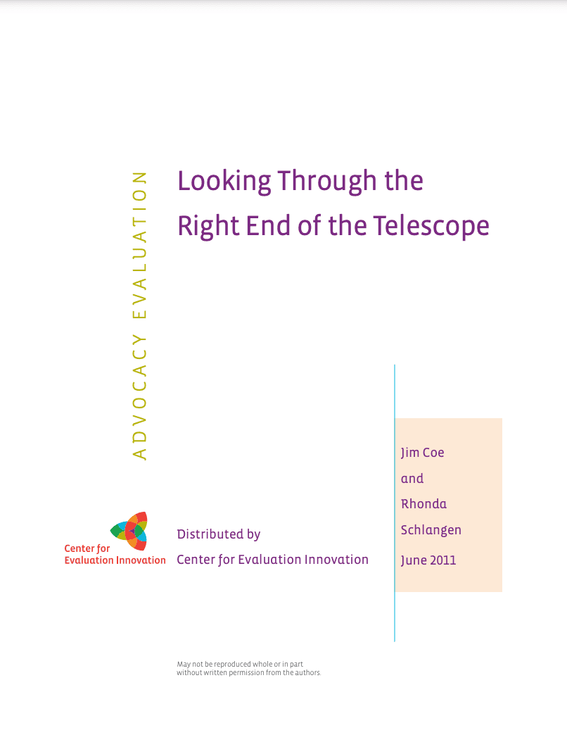 Looking through the Right End of the Telescope article cover