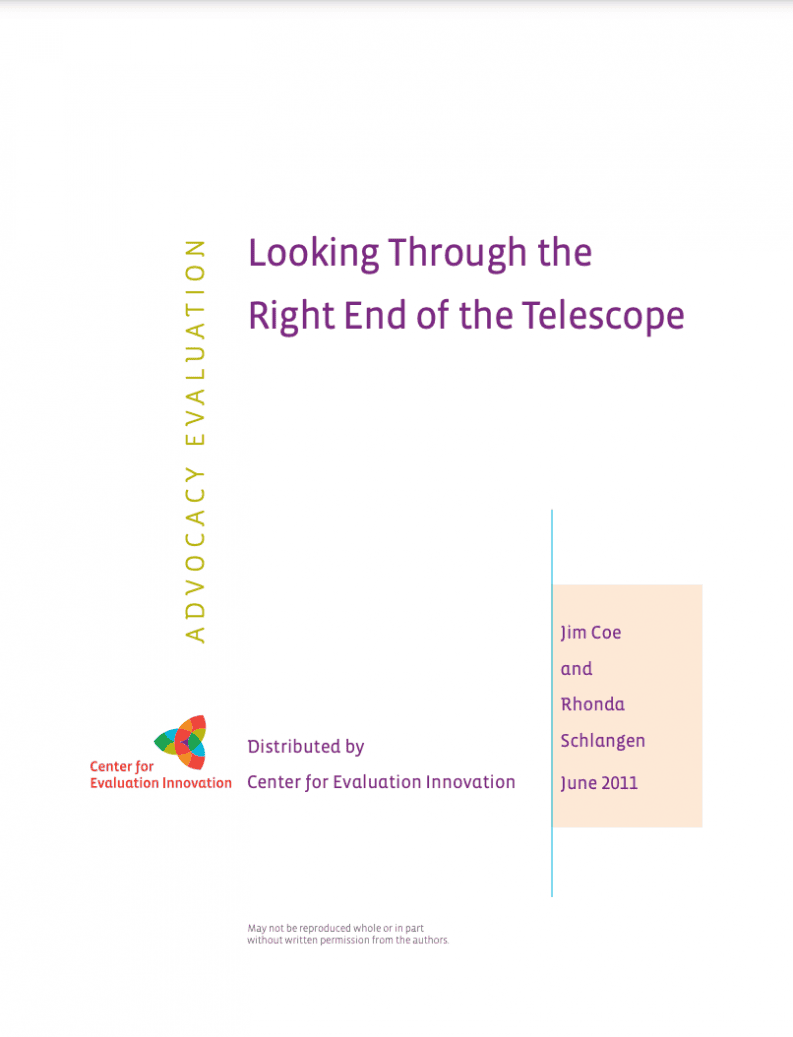 Looking through the Right End of the Telescope article cover