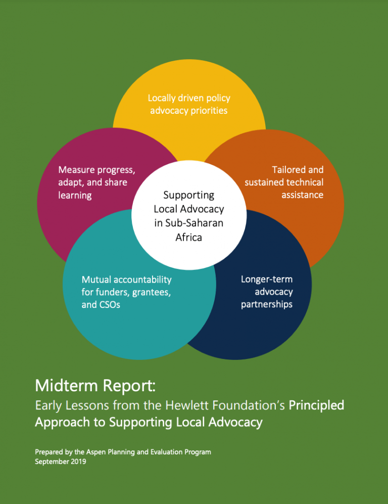 Midterm Report: Early Lessons from the Hewlett Foundation’s Principled Approach to Supporting Local Advocacy