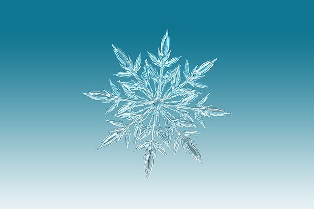 snowflake on blue background representing the intricacies of the evaluation work Rhonda does