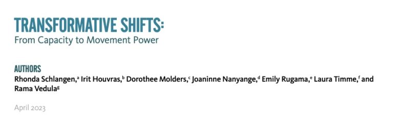 Transformative Shifts: From Capacity to Movement Power